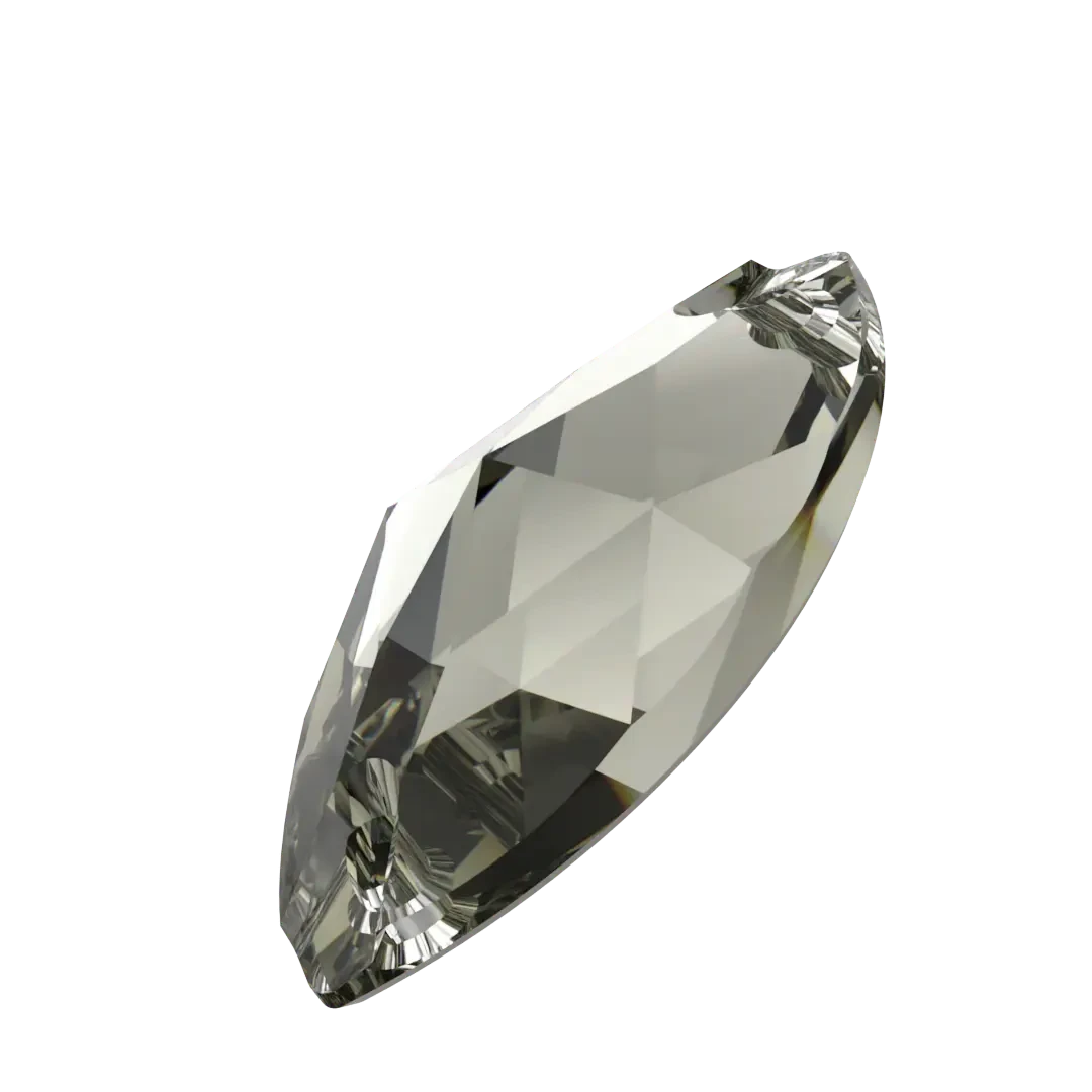 Swarovski Sew On Crystals Navette (3223) Black Diamond(Swarovski Sew On Crystals Navette 3223 Black Diamond) 4 Swarovski Sew On Crystals Navette (3223) Black Diamond(Swarovski Sew On Crystals Navette 3223 Black Diamond) - Image 2