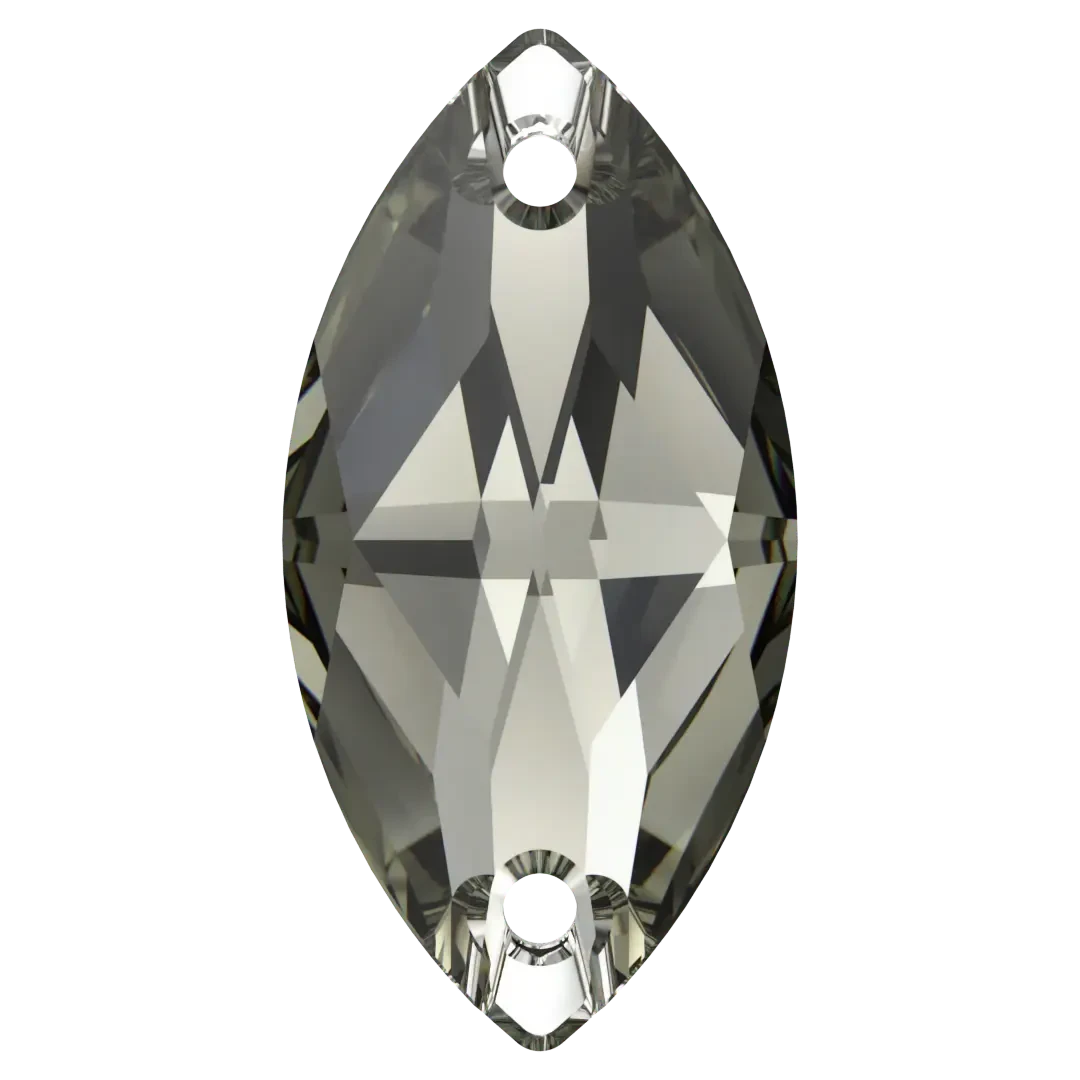 Swarovski Sew On Crystals Navette (3223) Black Diamond(Swarovski Sew On Crystals Navette 3223 Black Diamond) 3 Swarovski Sew On Crystals Navette (3223) Black Diamond(Swarovski Sew On Crystals Navette 3223 Black Diamond)