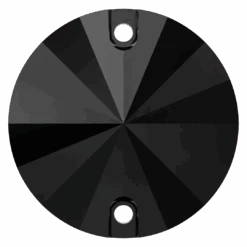 Swarovski Sew On Crystals Rivoli (3200) Jet UNFOILED(Swarovski 3200 Sew On Crystals Rivoli Round Jet)