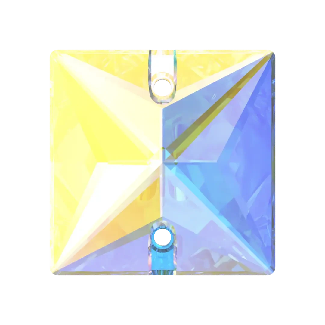 Swarovski Sew On Crystals Square (3240) Crystal AB(Swarovski 3240 Sew On Crystals Square Crystal Ab) 3 Swarovski Sew On Crystals Square (3240) Crystal AB(Swarovski 3240 Sew On Crystals Square Crystal Ab)