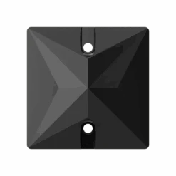 Serinity Sew On Crystals Square (3240) Jet UNFOILED(Serinity 3240 Sew On Crystals Square Jet)