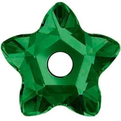 Swarovski Sew On Crystals Star Flower (3754) Emerald(Swarovski 3754 Sew On Crystals Star Flower Emerald)