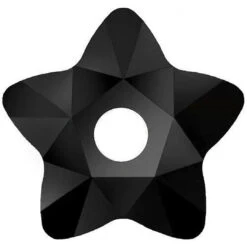 Serinity Sew On Crystals Star Flower (3754) Jet UNFOILED(Serinity 3754 Sew On Crystals Star Flower Jet Unfoiled)