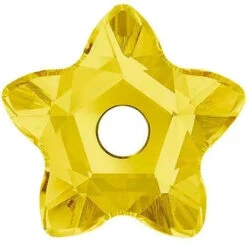 Serinity Sew On Crystals Star Flower (3754) Light Topaz(Serinity 3754 Sew On Crystals Star Flower Light Topaz)