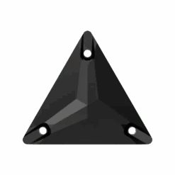 Swarovski Sew On Crystals Triangle (3270) Jet UNFOILED(Swarovski 3270 Sew On Crystals Triangle Jet Unfoiled)