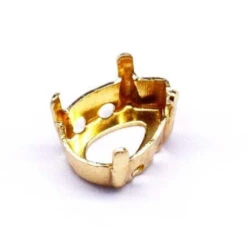 Sew-on Setting For Baroque Pear Fancy Stone Gold Colour(Sew On Setting For Pear Fancy Stone 1) -BlueStreak Crystal Shop Sew on Setting for Baroque Pear Fancy Stone Gold Colour 2