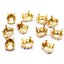 Sew-on Setting For Baroque Pear Fancy Stone Gold Colour(Sew On Setting For Pear Fancy Stone 1)