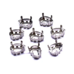 Sew-on Setting For Baroque Pear Fancy Stone Silver Colour(Sew On Setting For Pear Fancy Stone Silver Colour)