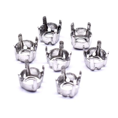 Sew-on Setting For Chaton Rivoli Stones Silver Colour(Sew On Setting For Chaton Rivoli Stones Silver Colour) 3 Sew-on Setting For Chaton Rivoli Stones Silver Colour(Sew On Setting For Chaton Rivoli Stones Silver Colour)