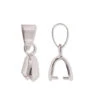 Silver Plated Pear Pinch Bails(Silver Plated Pendant Bails)