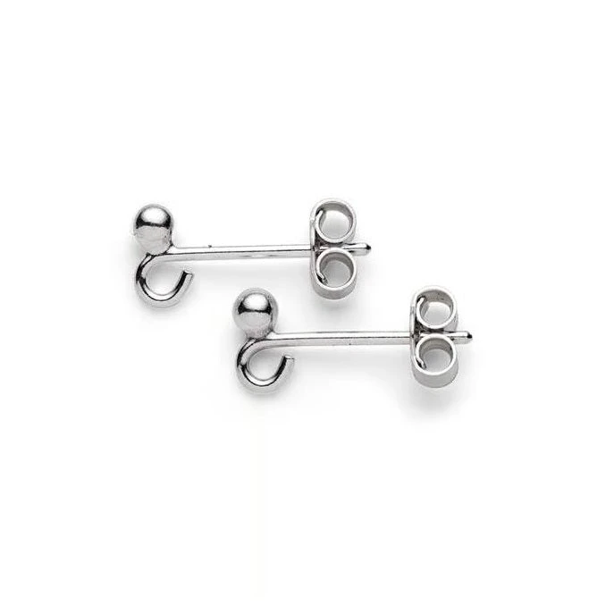 Silver Plated Post & Scroll Ear Wires(Silver Plated Post Scroll Ear Wires) 3 Silver Plated Post & Scroll Ear Wires(Silver Plated Post Scroll Ear Wires)