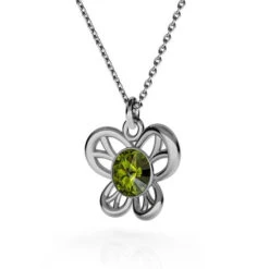 Sterling Silver (925) Butterfly Pendant Setting For Rivoli Chatons SS29(Copy Of Sterling Silver 925 Jewellery Finding Settings For Chatons 1122) -BlueStreak Crystal Shop Sterling Silver 925 Butterfly Pendant Setting for Rivoli Chatons SS29 2