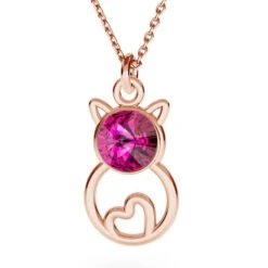 Sterling Silver (925) Cat Pendant Setting For Rivoli Chatons SS29(Sterling Silver 925 Cat Pendant Setting For Rivoli Chatons) -BlueStreak Crystal Shop Sterling Silver 925 Cat Pendant Setting for Rivoli Chatons SS29 2