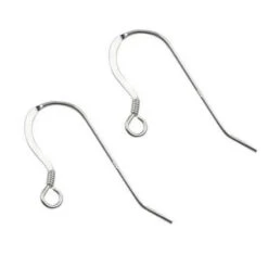 Sterling Silver (925) Fish Hook Ear Wires(Sterling Silver 925 Sts Fish Hook Ear Wires Jewellery Findings 19mm And 23mm)