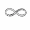 Sterling Silver (925) Infinity Setting For PP4 Chatons(Sterling Silver 925 Jewellery Findings Infinity Setting For 1028) -BlueStreak Crystal Shop Sterling Silver 925 Infinity Setting for PP4 Chatons