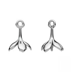 Sterling Silver (925) Leaf Bail For Half Drilled Pearls & Beads 10mm(Sterling Silver 925 Leaf Bail For Half Drilled Pearls Beads 10mm)