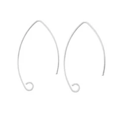Sterling Silver (925) Marquise Ear Wire(Sterling Silver 925 Marquise Ear Wire)