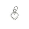 Sterling Silver (925) Open Heart Charm(Sterling Silver 925 Sts Heart Charm Pendants Jewellery Making)