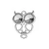 Sterling Silver (925) Owl Pendant Setting For Rivoli Chatons SS29(Sterling Silver 925 Jewellery Owl Pendant Setting For Rivoli Chatons) -BlueStreak Crystal Shop Sterling Silver 925 Owl Pendant Setting For Rivoli Chatons SS29