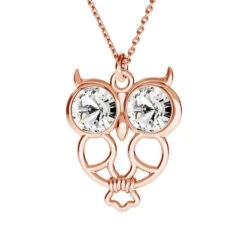 Sterling Silver (925) Owl Pendant Setting For Rivoli Chatons SS29(Sterling Silver 925 Jewellery Owl Pendant Setting For Rivoli Chatons) -BlueStreak Crystal Shop Sterling Silver 925 Owl Pendant Setting For Rivoli Chatons SS29 2