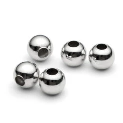 Sterling Silver (925) Smooth Round Beads(Sterling Silver 925 Sts Round Beads Various Sizes 2 5mm To 8mm Jewellery)