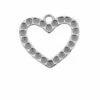 Sterling Silver Heart Pendant Setting For PP8 Chatons(Sterling Silver Jewellery Findings Heart Pendant Setting For Chatons)
