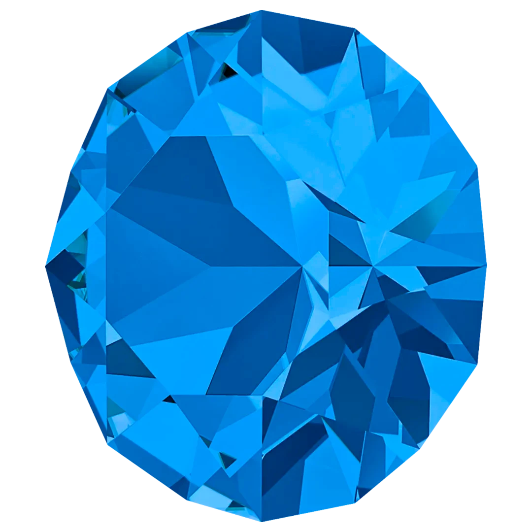 Swarovski Chatons Round Stones (1028 & 1088) Sapphire(Swarovski 1028 1088 Chatons Sapphire) 4 Swarovski Chatons Round Stones (1028 & 1088) Sapphire(Swarovski 1028 1088 Chatons Sapphire) - Image 2