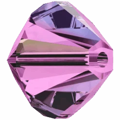 Serinity Crystal Beads Bicone (5328) Amethyst AB(Serinity 5328 Bicone Beads Amethyst Ab) -BlueStreak Crystal Shop Swarovski Crystal Beads Bicone 5328 Amethyst AB 2