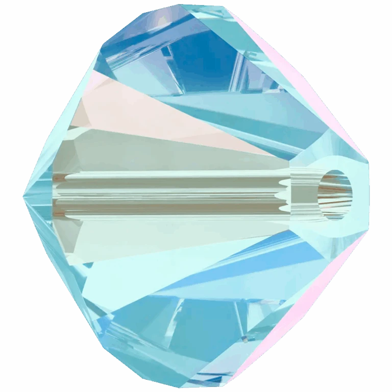 BlueStreak Crystal Shop -BlueStreak Crystal Shop Swarovski Crystal Beads Bicone 5328 Aquamarine AB 2 768x768 1
