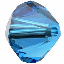 Serinity Crystal Beads Bicone (5328) Capri Blue(Serinity 5328 Bicone Beads Capri Blue) -BlueStreak Crystal Shop Swarovski Crystal Beads Bicone 5328 Capri Blue 2