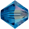 Serinity Crystal Beads Bicone (5328) Capri Blue AB(Serinity 5328 Bicone Beads Capri Blue Ab)