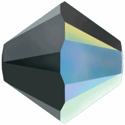 Serinity Crystal Beads Bicone (5328) Jet AB(Serinity 5328 Bicone Beads Jet Ab)