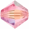 Swarovski Crystal Beads Bicone (5328) Light Rose AB 2X(Swarovski 5328 Bicone Beads Light Rose Ab 2x) -BlueStreak Crystal Shop Swarovski Crystal Beads Bicone 5328 Light Rose AB 2X