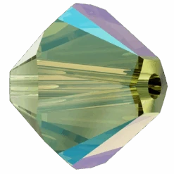 Serinity Crystal Beads Bicone (5328) Peridot Shimmer(Serinity 5328 Bicone Beads Peridot Shimmer) -BlueStreak Crystal Shop Swarovski Crystal Beads Bicone 5328 Peridot Shimmer 2