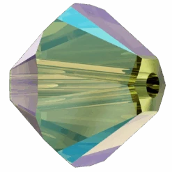 Serinity Crystal Beads Bicone (5328) Peridot Shimmer 2X(Serinity 5328 Bicone Beads Peridot Shimmer 2x) -BlueStreak Crystal Shop Swarovski Crystal Beads Bicone 5328 Peridot Shimmer 2X 2