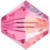 Swarovski Crystal Beads Bicone (5328) Rose AB(Swarovski 5328 Bicone Beads Rose Ab) -BlueStreak Crystal Shop Swarovski Crystal Beads Bicone 5328 Rose AB