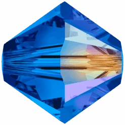 Serinity Crystal Beads Bicone (5328) Sapphire AB(Serinity 5328 Bicone Beads Sapphire Ab)