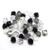 Swarovski Crystal Beads Bicone Mix (5328) Black & Crystal(Swarovski Crystal Beads Bicone Mix 5328 Twilight Black Crystal) -BlueStreak Crystal Shop Swarovski Crystal Beads Bicone Mix 5328 Black Crystal