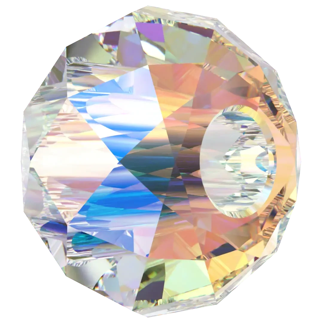 Swarovski Crystal Beads Briolette XL Hole (5042) Crystal Shimmer 2X(Swarovski 5042 Beads Briolette Large Hole) 4 Swarovski Crystal Beads Briolette XL Hole (5042) Crystal Shimmer 2X(Swarovski 5042 Beads Briolette Large Hole) - Image 2