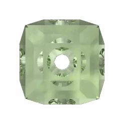 Swarovski Crystal Beads Cube (5601) Recreated Peridot(Swarovski Crystal Beads Cube 5601 Recreated Peridot) -BlueStreak Crystal Shop Swarovski Crystal Beads Cube 5601 Recreated Peridot 3