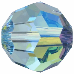 Swarovski Crystal Beads Round (5000) Aquamarine Shimmer(Swarovski 5000 Round Beads Aquamarine Shimmer)