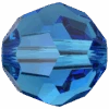 Swarovski Crystal Beads Round (5000) Capri Blue(Swarovski 5000 Round Beads Capri Blue) -BlueStreak Crystal Shop Swarovski Crystal Beads Round 5000 Capri Blue