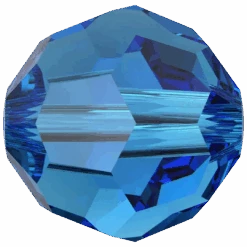 Swarovski Crystal Beads Round (5000) Capri Blue(Swarovski 5000 Round Beads Capri Blue)