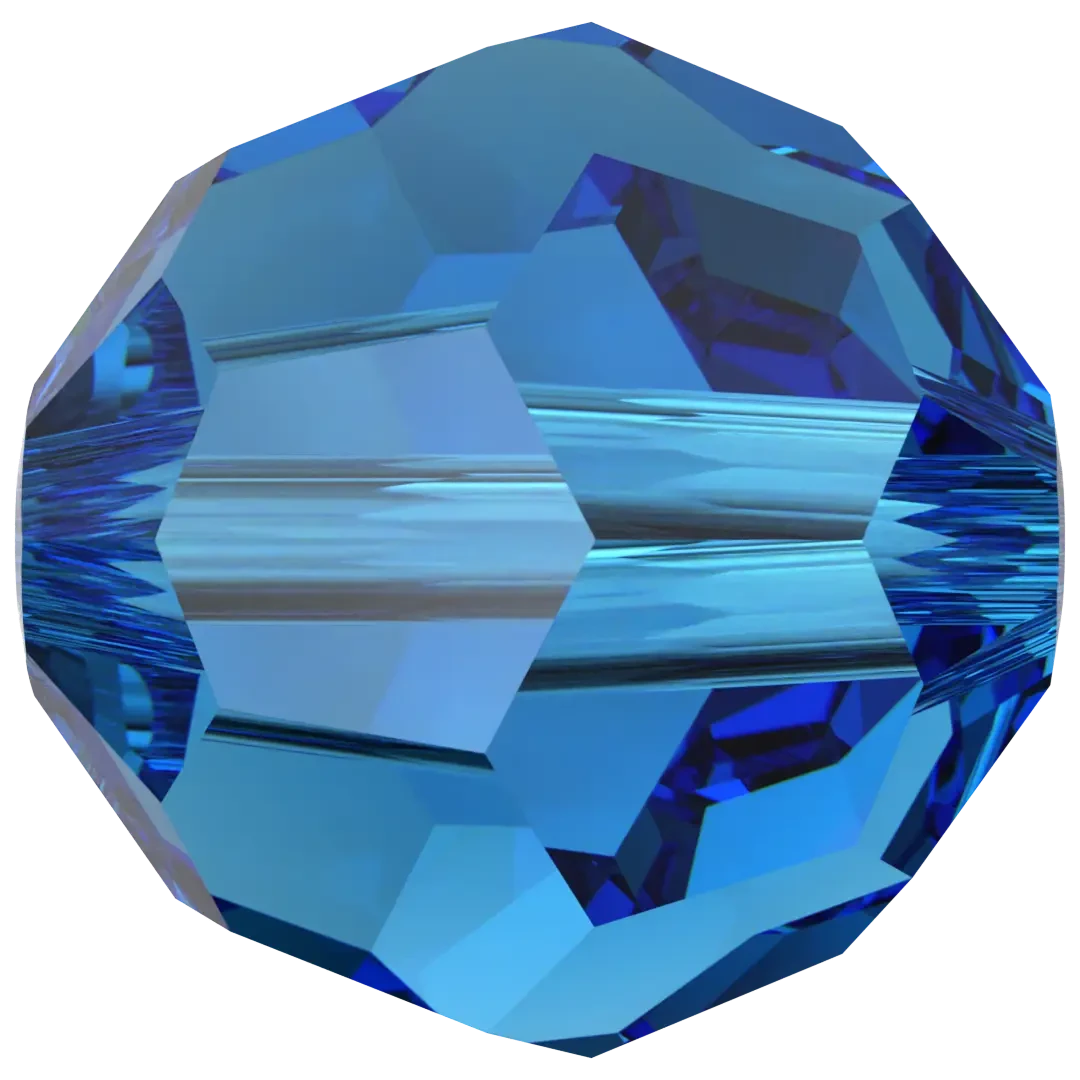 Swarovski Crystal Beads Round (5000) Capri Blue(Swarovski 5000 Round Beads Capri Blue) 3 Swarovski Crystal Beads Round (5000) Capri Blue(Swarovski 5000 Round Beads Capri Blue)