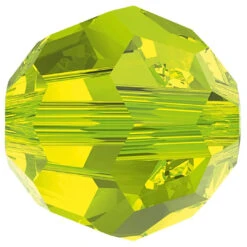 Swarovski Crystal Beads Round (5000) Citrus Green(Swarovski 5000 Round Beads Citrus Green)