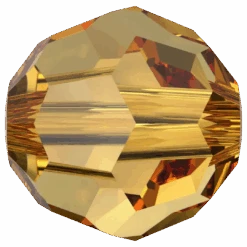 Swarovski Crystal Beads Round (5000) Golden Topaz(Swarovski 5000 Round Beads Golden Topaz)