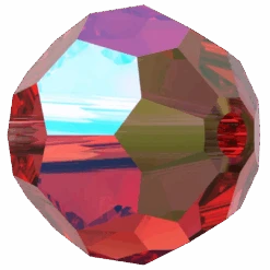 Serinity Crystal Beads Round (5000) Light Siam AB(Serinity 5000 Round Beads Light Siam Ab) -BlueStreak Crystal Shop Swarovski Crystal Beads Round 5000 Light Siam AB 2