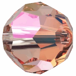 Swarovski Crystal Beads Round (5000) Rose Shimmer(Swarovski 5000 Round Beads Rose Shimmer) 6 Swarovski Crystal Beads Round (5000) Rose Shimmer(Swarovski 5000 Round Beads Rose Shimmer) -BlueStreak Crystal Shop Swarovski Crystal Beads Round 5000 Rose Shimmer 2 1