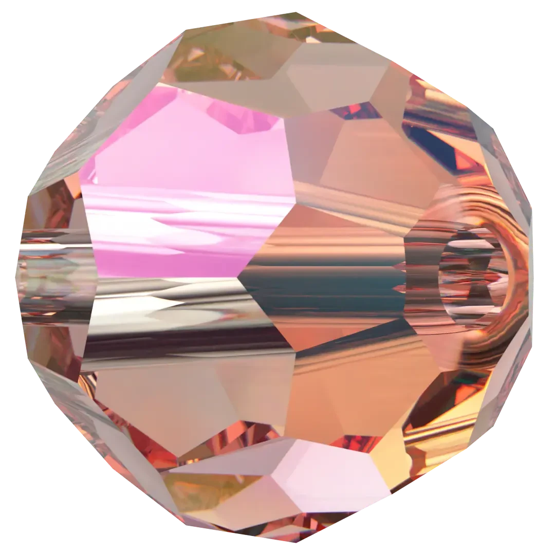 Swarovski Crystal Beads Round (5000) Rose Shimmer(Swarovski 5000 Round Beads Rose Shimmer) 4 Swarovski Crystal Beads Round (5000) Rose Shimmer(Swarovski 5000 Round Beads Rose Shimmer) - Image 2