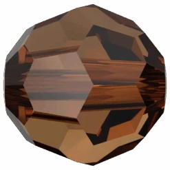 Swarovski Crystal Beads Round (5000) Smoked Amber(Swarovski 5000 Round Beads Smoked Amber)